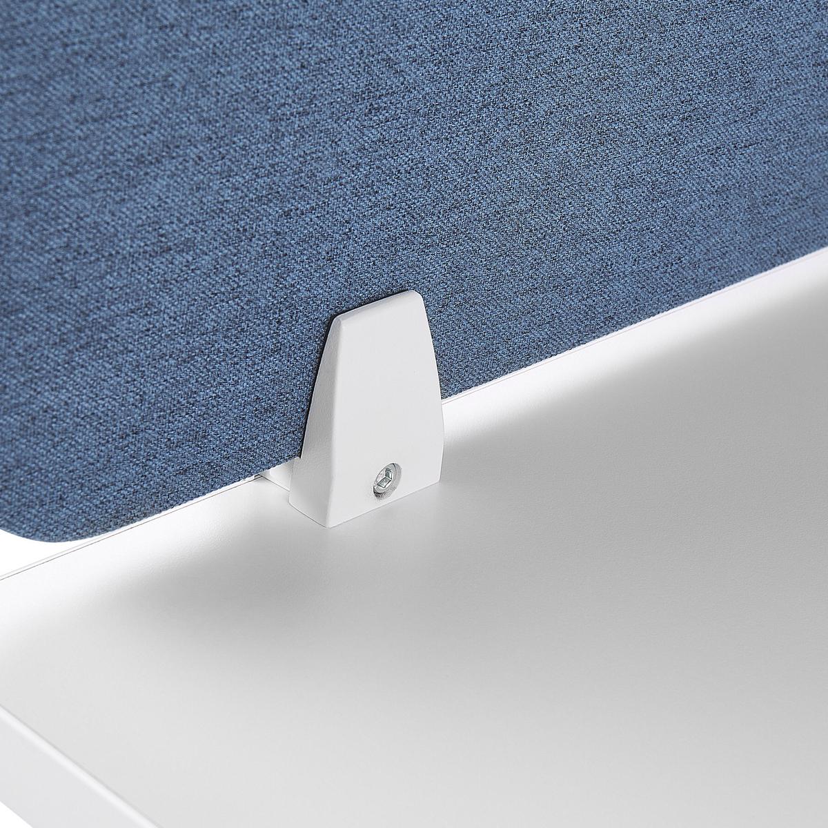 SCHREIBTISCHTRENNWAND 120/40 cm Blau Wally - Blau, Textil (120/40/2cm) - Beliani