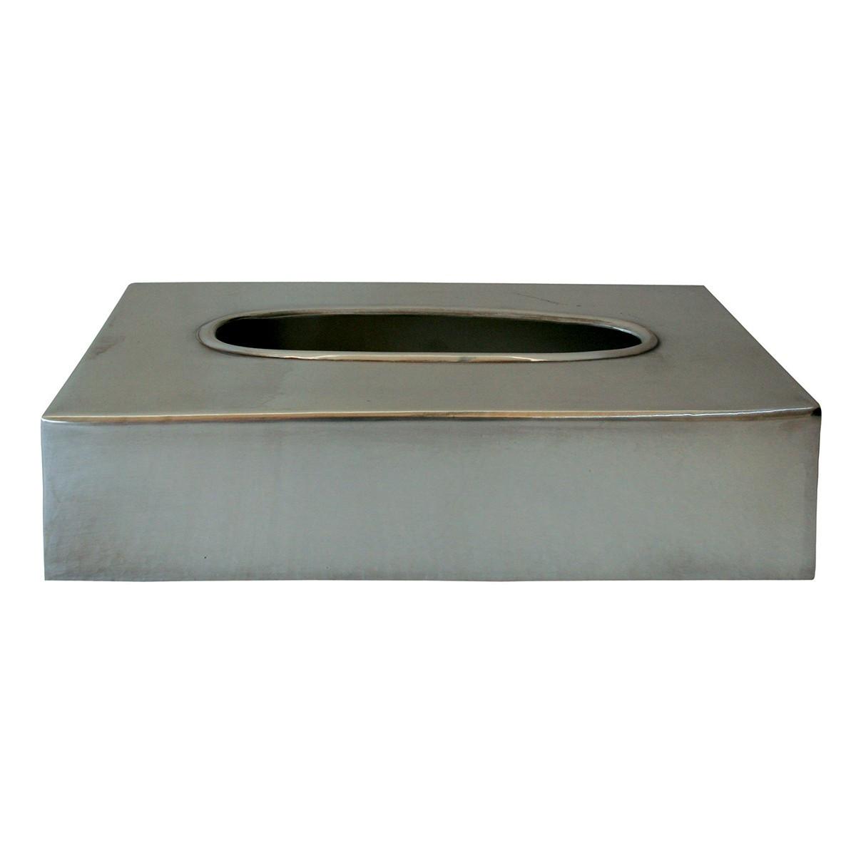 TASCHENTUCHBOX MESSING - 14/7/25 cm - Silberfarben, Metall (13/13/25cm) - Signature