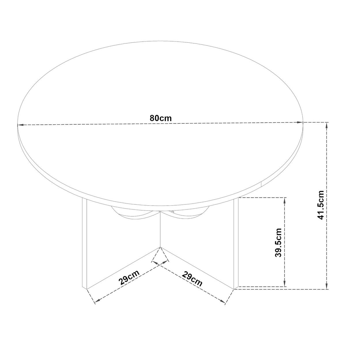 COUCHTISCH Rindal 80/42 cm - Eichefarben, Holzwerkstoff (80/80/41.5cm) - [en.casa]