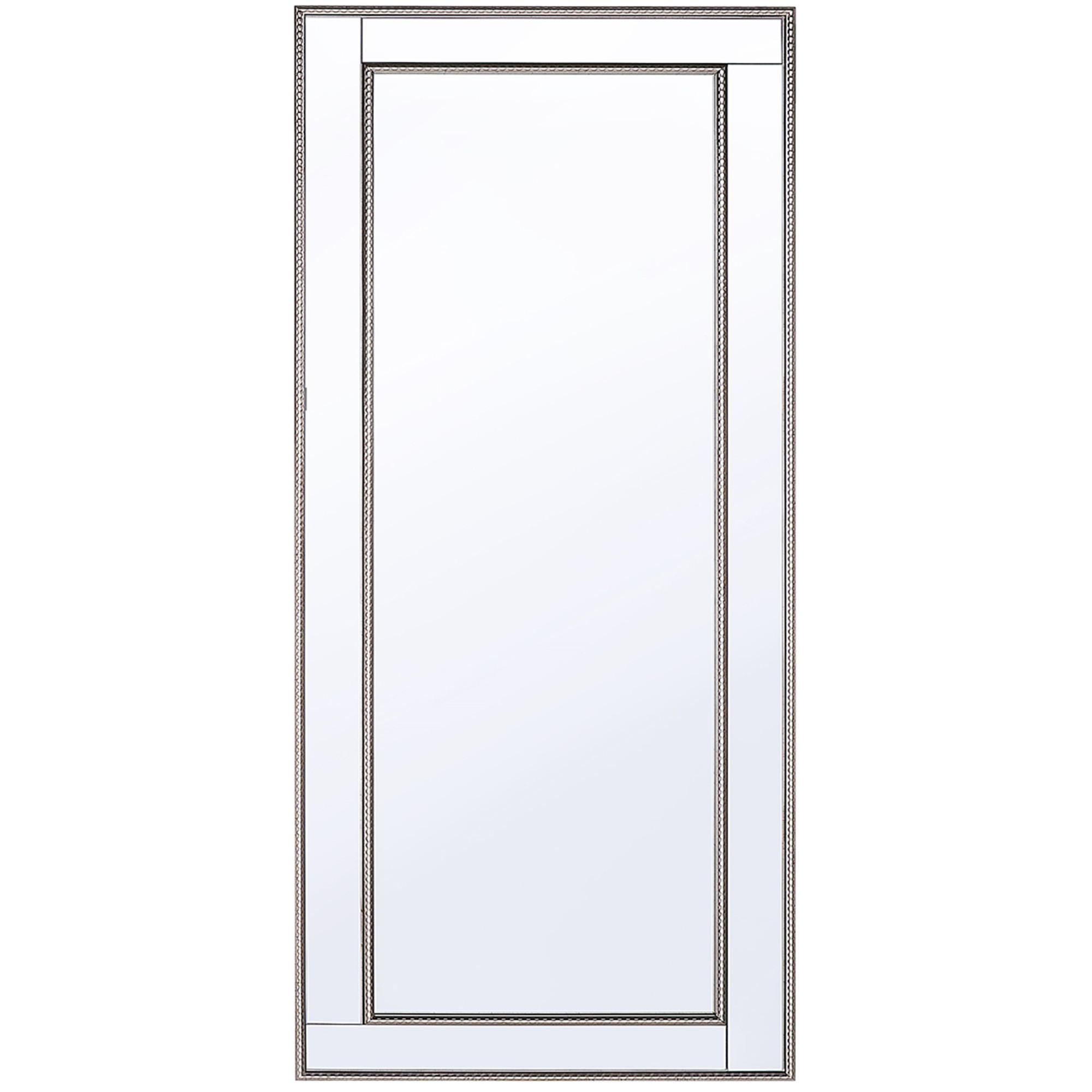 WANDSPIEGEL gold-silber rechteckig 50/130 cm Fenioux - Silberfarben/Goldfarben, Kunststoff (50/130/2cm) - Beliani