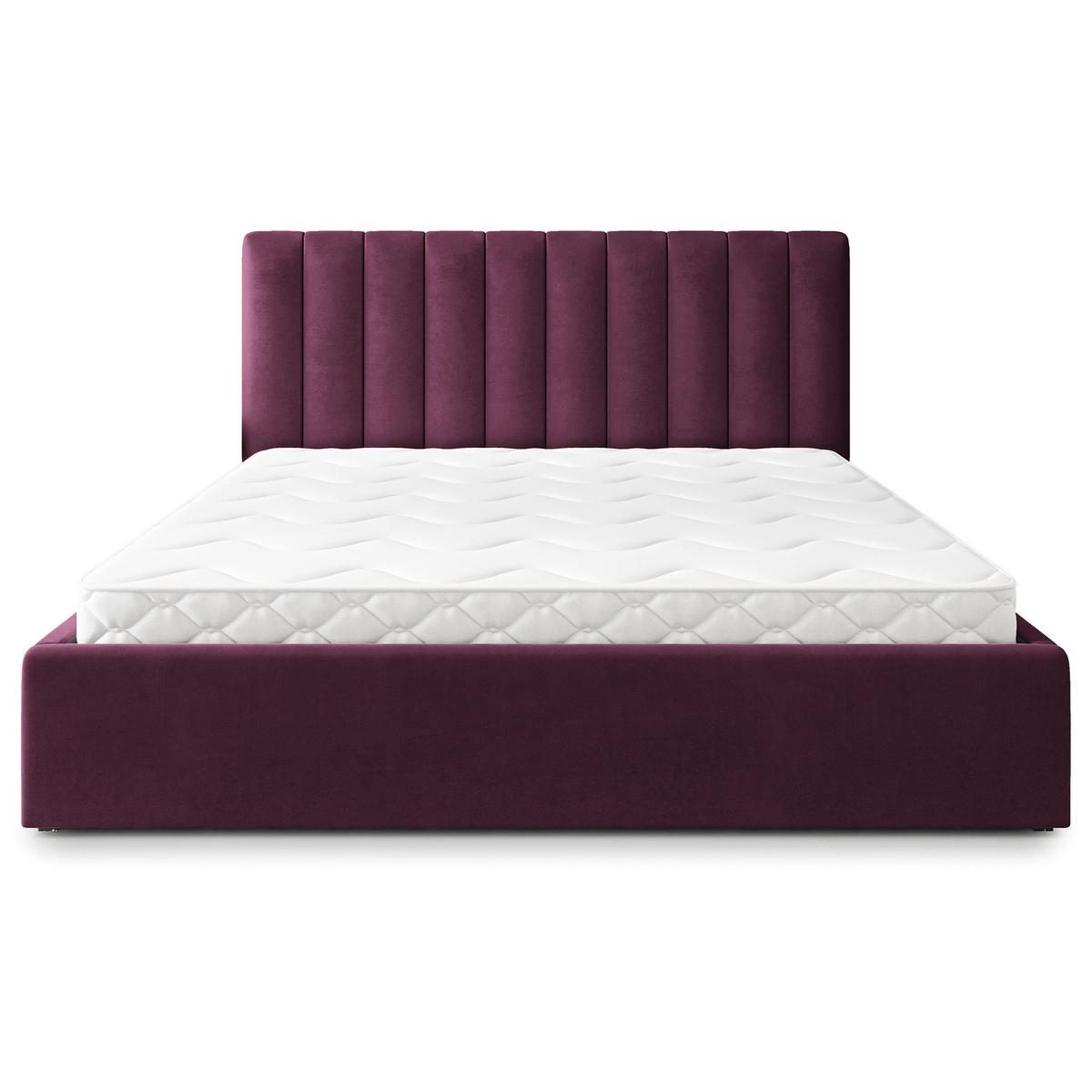 POLSTERBETT DEMERA MGV 120x200 cm mit Bettkästen - Violett - Violett, Holz (120/200cm) - MASSENO