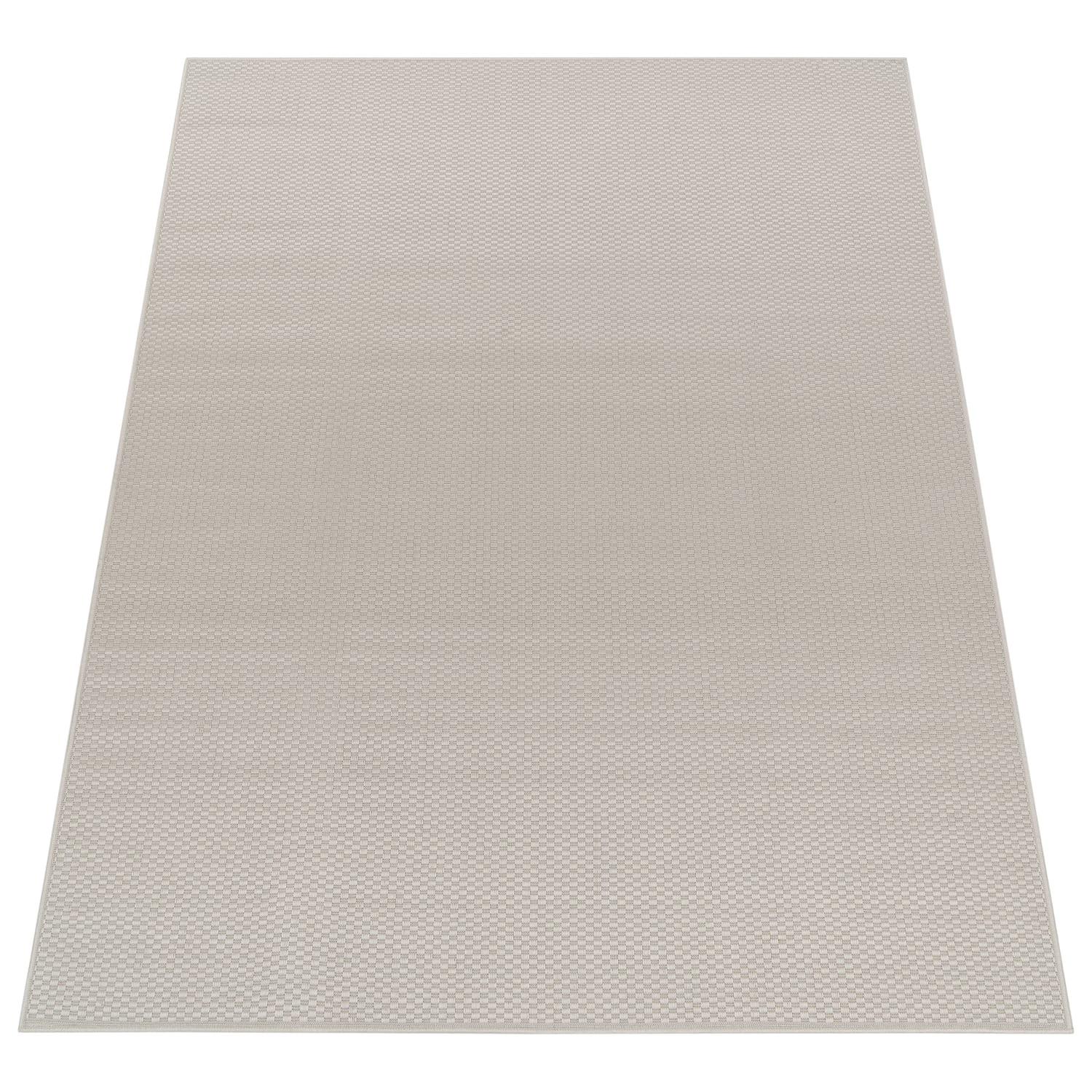 FLACHWEBTEPPICH, einfarbig, aus Polypropylen, Creme, 140 x 200 cm - Beige, Textil (140/200cm) - KADIMA DESIGN
