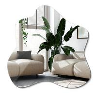 SPIEGEL 77,3 x 76,6 cm asymmetrisch - Transparent, Glas (77.3/76.6/0.4cm) - Wallfluent