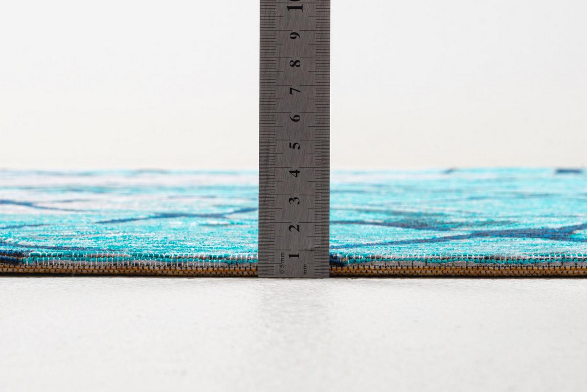 FLACHWEBTEPPICH Keitum 160x230 cm - Türkis, Textil (160/160cm) - Sansibar SYLT