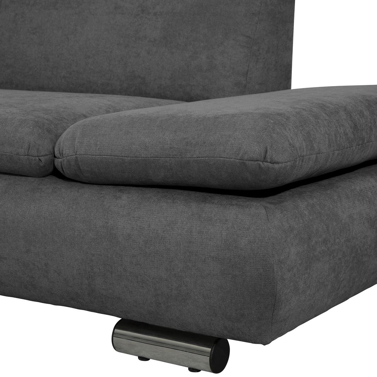 ECKSOFA mit Ottomane links Kaye Flachgewebe anthrazit - Anthrazit, Kunststoff (190/270cm) - 58aufmkessel