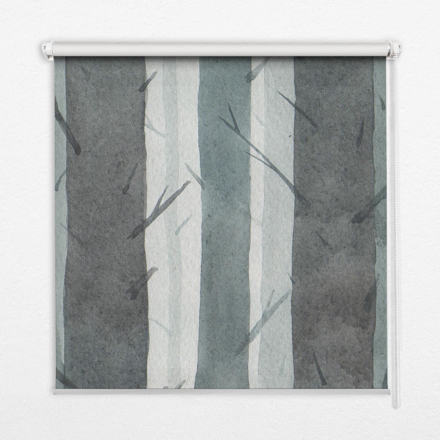 INNENROLLO - Fensterrollo - Rollo - 120x140 cm - Bäume - Grau, Kunststoff (120/140/0.5cm) - TULUP