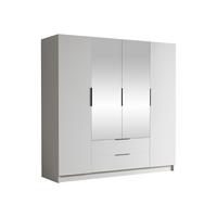 KLEIDERSCHRANK Sofia II - Schwarz/Weiß, Holzwerkstoff/Kunststoff (200/216/60cm) - MIRJAN24