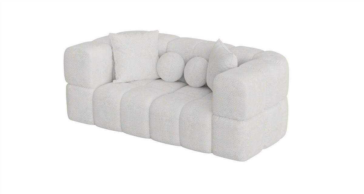 SOFA 2-sitzer Vega - Weiß, Holzwerkstoff/Textil (200/77/103cm) - Fun Möbel