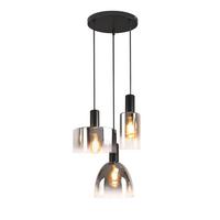 HÄNGELEUCHTE Zarag 22/22/180.5 cm - Schwarz, Glas/Metall (22/22/180.5cm) - ZMH