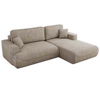 ECKSOFA OVO L Beige Struktur - Rechts Seite - Beige/Schwarz, Kunststoff/Textil (195/271cm) - MKS