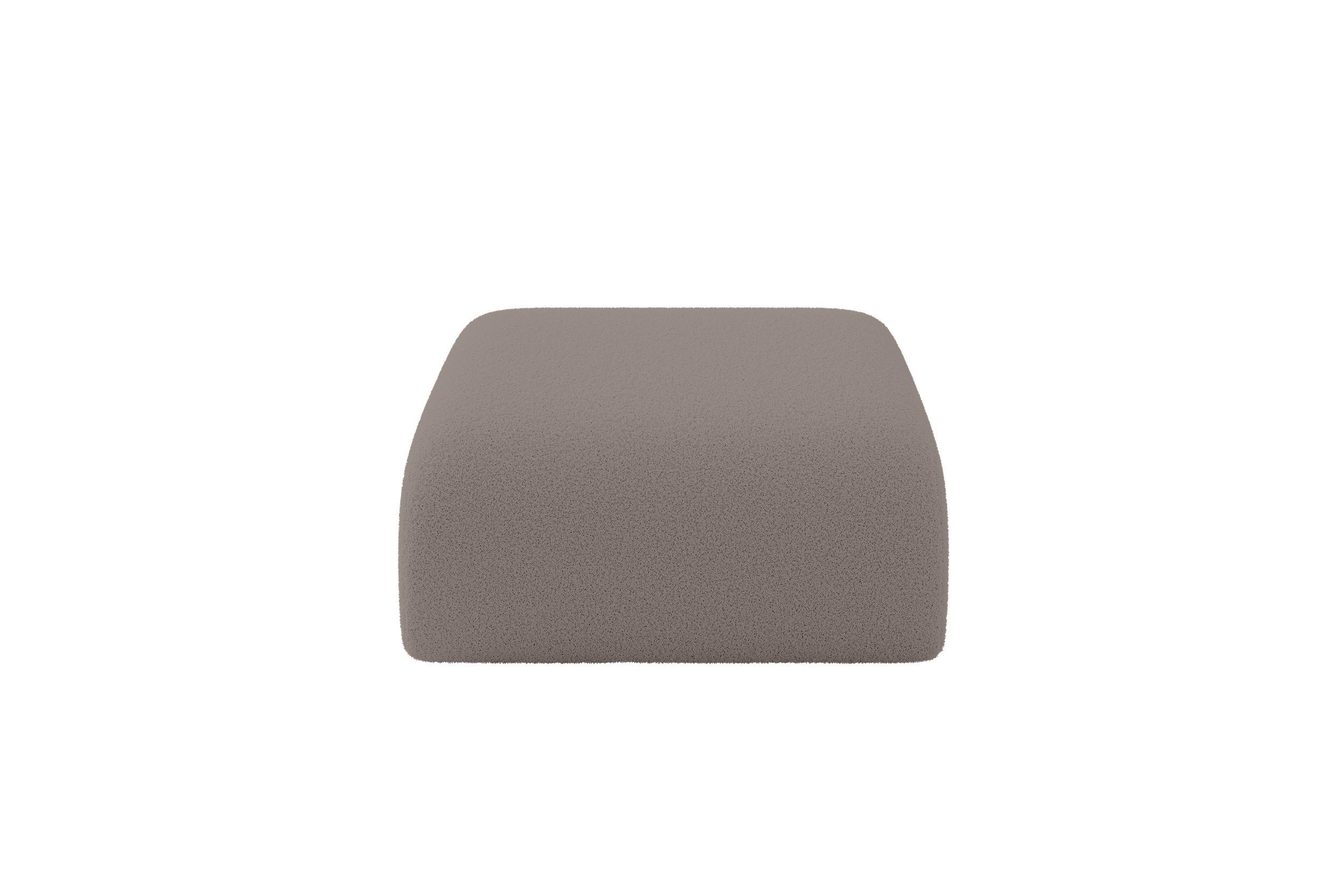 POUF MIRA-PUF 91x89x40 Braun cm Bouclé Modular Sitzhocker - Dunkelbraun/Schwarz, Holzwerkstoff/Kunststoff (91/40/89cm) - ALTDECOR