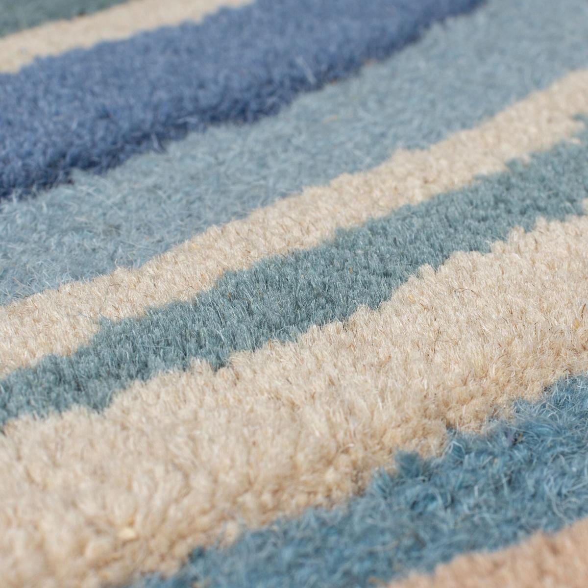 WOLLTEPPICH DERWENT, abstrakt, Blau-Bunt, 120 x 170 cm - Multicolor, Textil (170/120cm) - KADIMA DESIGN