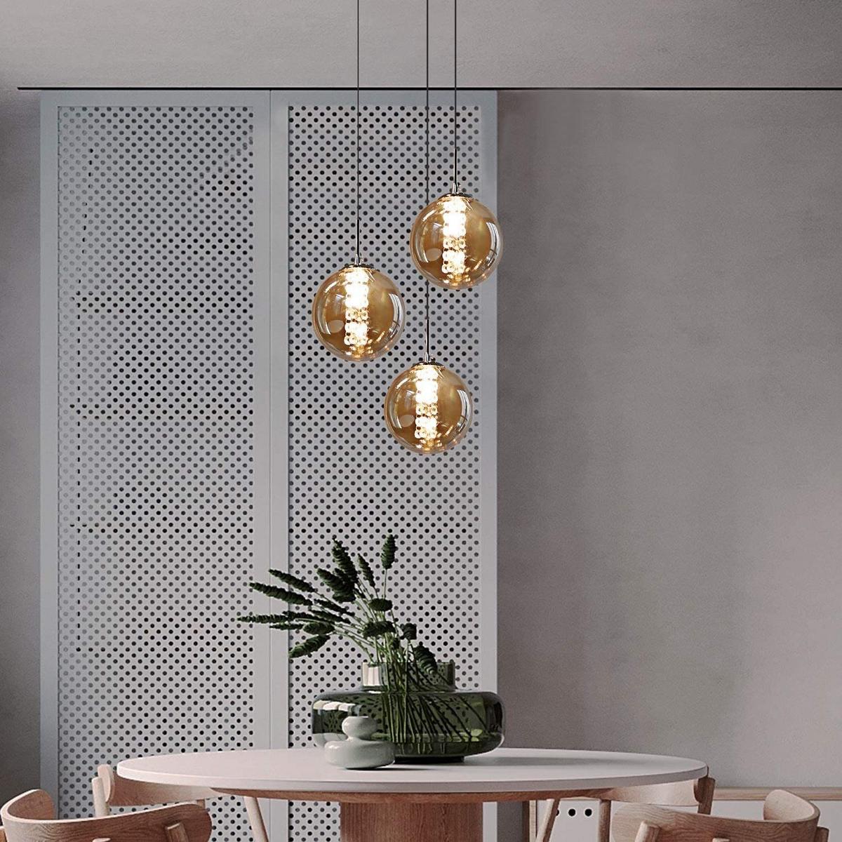 LED-HÄNGELEUCHTE Luxthain 30/150/30 cm - Grau, Glas (30/30/150cm) - ZMH