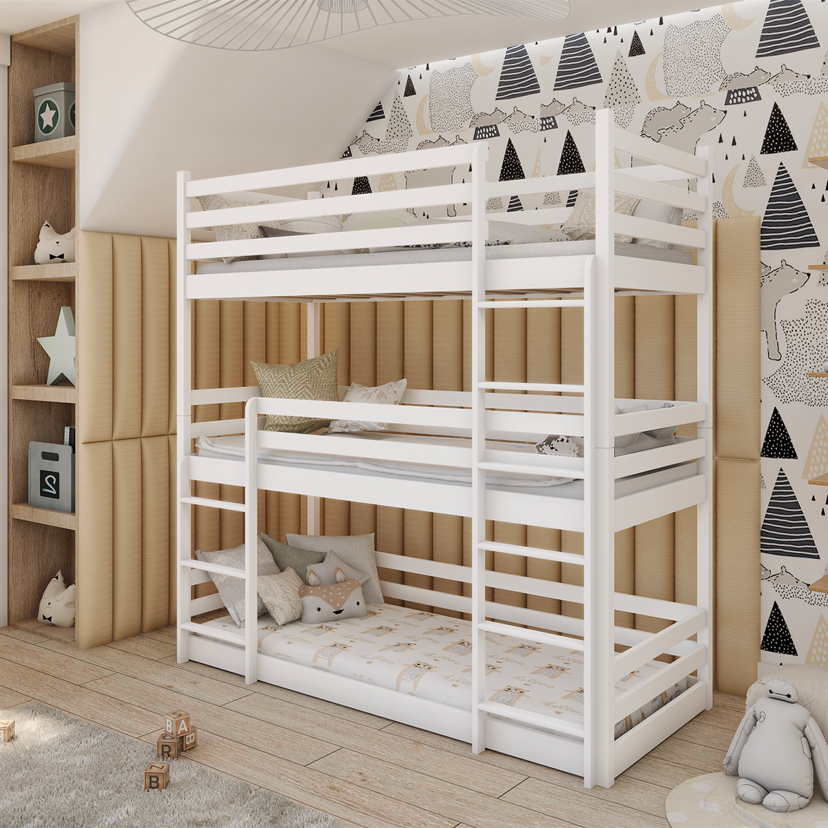 BETT 90/200 Florent Weiß - Weiß, Holzwerkstoff (90/200cm) - Petits-meubles