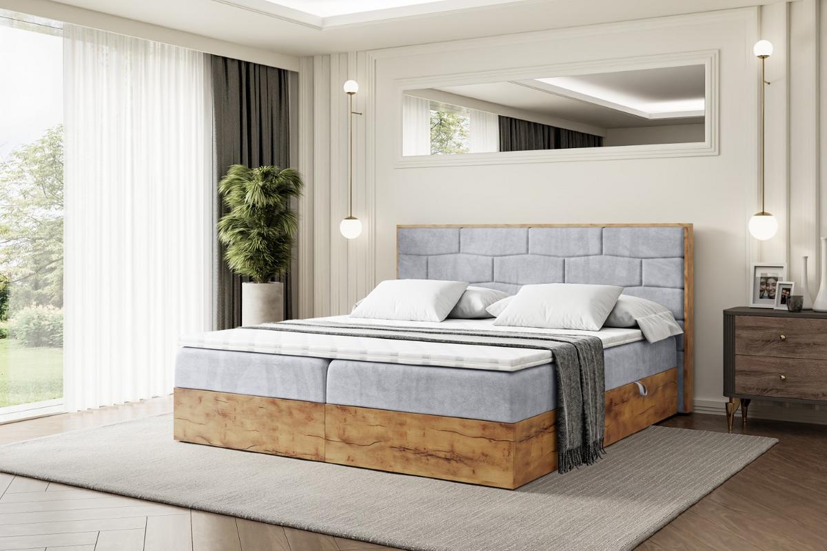 BOXBETT mit Matratze H3 und Lattenrost - LOLLI8 - 140x200 - Hellgrau - Hellgrau, Holzwerkstoff/Kunststoff (140/200cm) - ALTDECOR