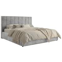 POLSTERBETT TENARDO CLASSIC 200/200 - Hellgrau Velvet - mit Pocket-Matratze - Hellgrau/Schwarz, Kunststoff/Textil (200/200cm) - MKS