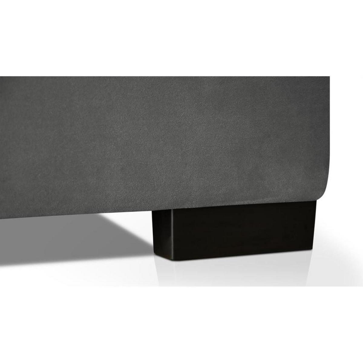 POLSTERBETT Eric 104/207/105 dunkelgrau - Dunkelgrau, Holzwerkstoff/Textil (100/200cm) - Beautysofa
