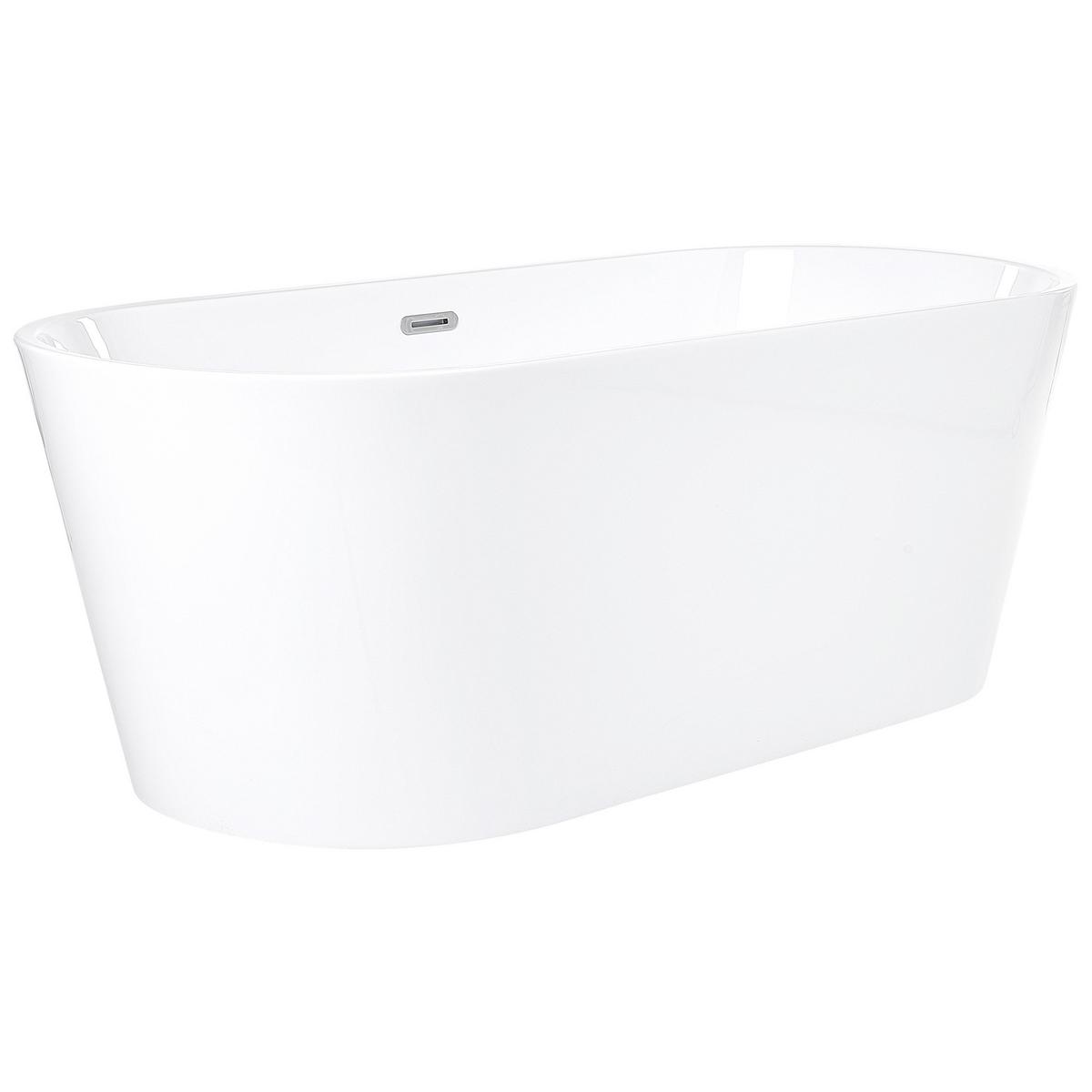 BADEWANNE FREISTEHEND 72/170/59 cm Weiß Havana - Weiß, Kunststoff (73/59/170cm) - Beliani