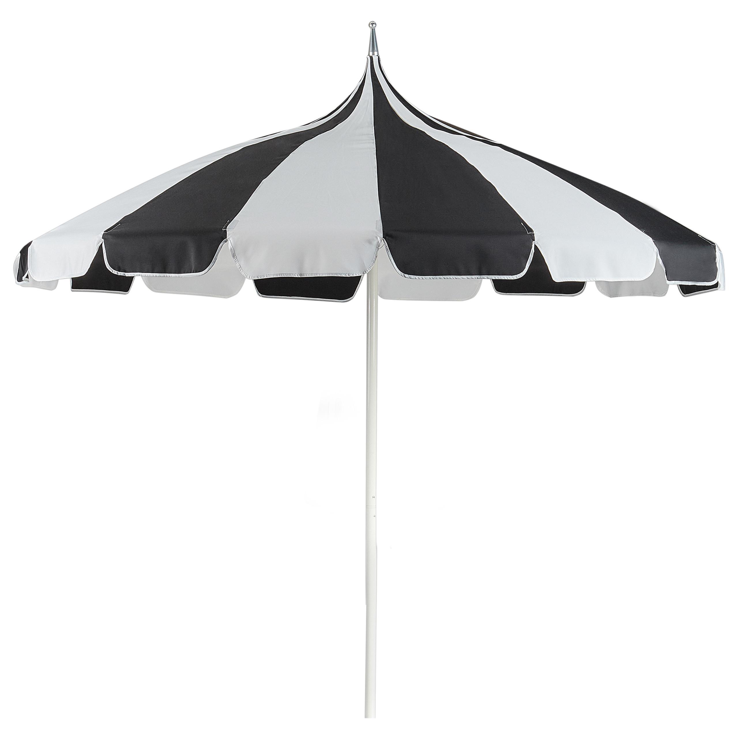 SONNENSCHIRM Schwarz Minoa - Schwarz/Weiß, Textil (245/245cm) - Beliani