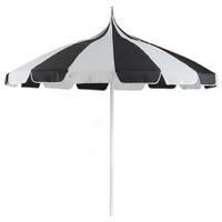 SONNENSCHIRM Schwarz Minoa - Schwarz/Weiß, Textil (245/245cm) - Beliani
