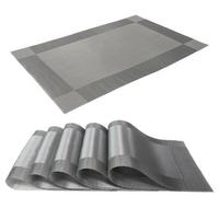 PLATZSET Untersetzer 45/30 cm (6er-Set) - Grau, Kunststoff (45/30/0.16cm) - Intirilife