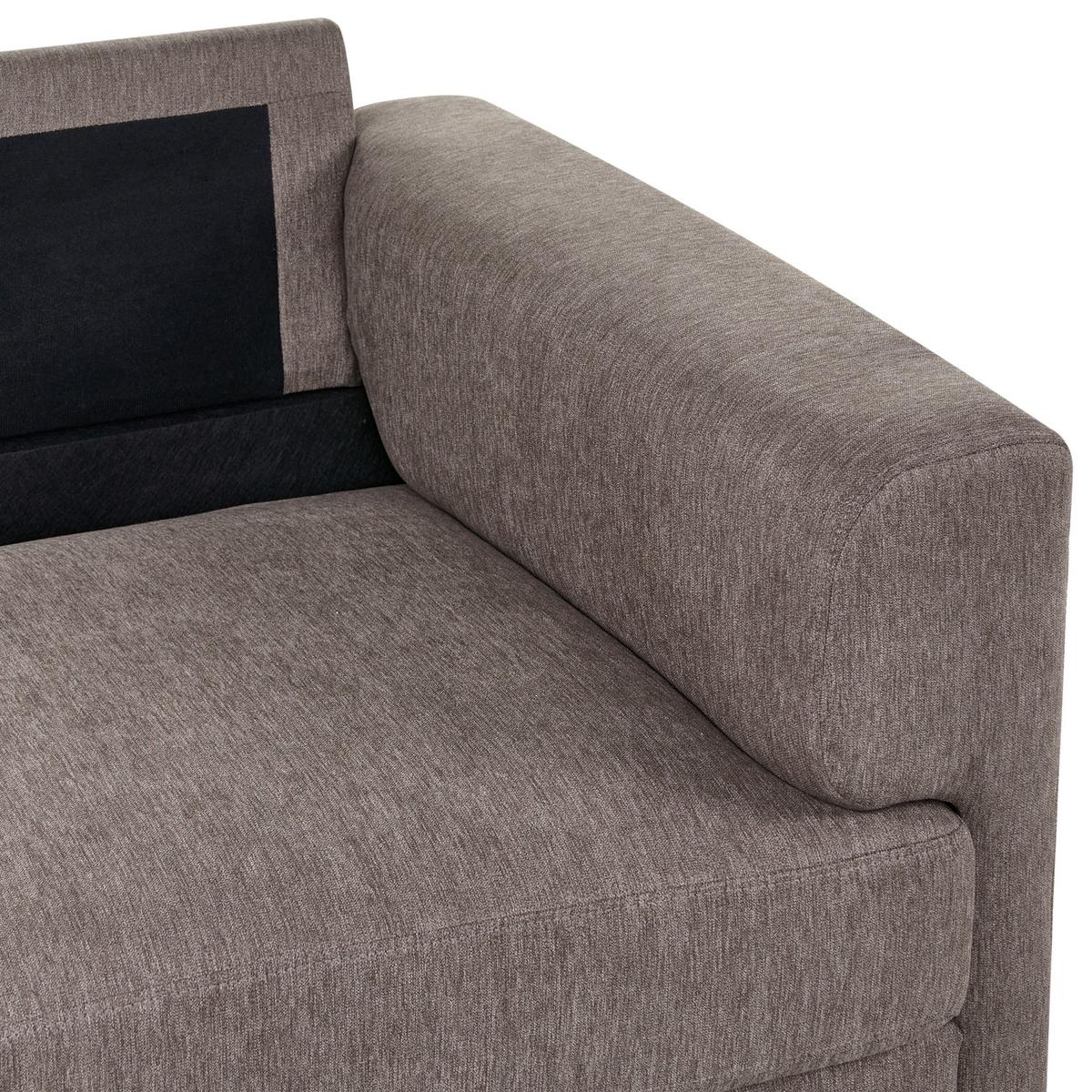 2-SITZER-SOFA Stoff Braun Lousto - Schwarz/Braun, Textil (156/85/65cm) - Beliani