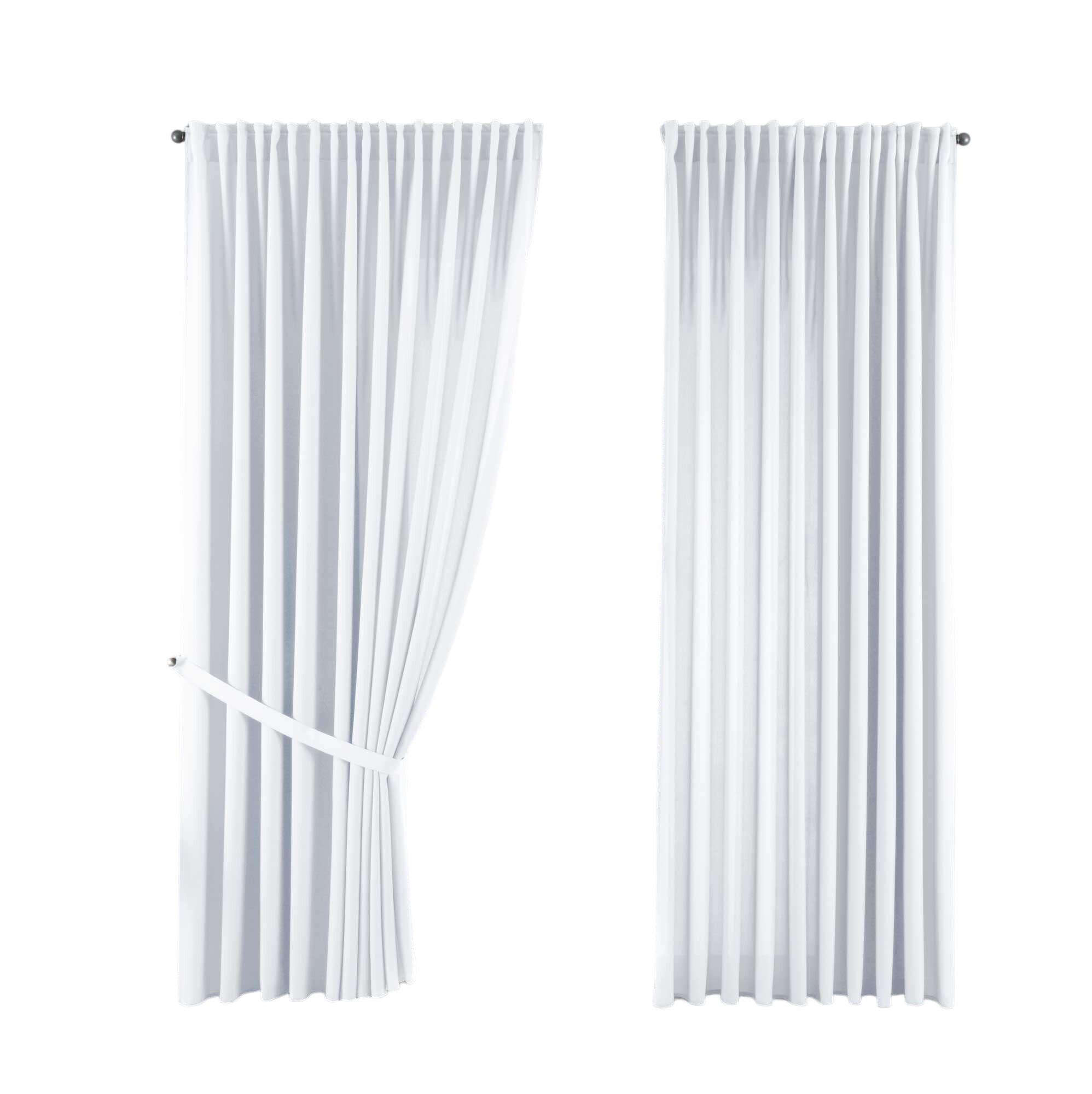SCHLAUFENGARDINE 2ER SET »Palermo« HxB 250x300 cm Weiß - Weiß, Textil (300/250cm) - Gardinenbox