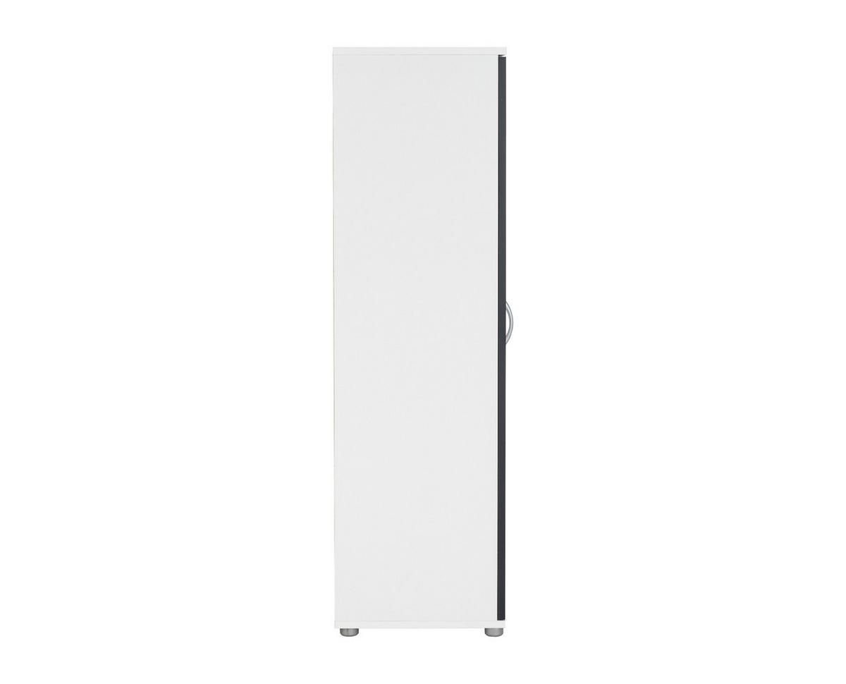 MEHRZWECKSCHRANK 70/121/35 cm Weiß Anthrazit - Anthrazit/Silberfarben, Holzwerkstoff/Kunststoff (70/121/35cm) - arthur berndt
