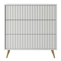 SIDEBOARD Bello weiß mit goldenen Beinen, 79 cm - Goldfarben/Weiß, Holzwerkstoff/Metall (79/78/38cm) - Selsey
