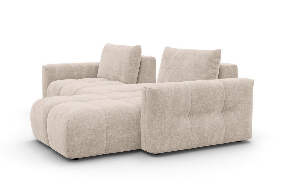 ECKSOFA VERONA 4-Sitzer RECHTS, Beige - Beige/Schwarz, Holz/Textil (282/173cm) - Courtois Laville