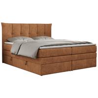 BOXSPRINGBETT PREMIUM 10 KING 180/200 Orange Struktur - H3 - Orange, Holz/Textil (180/200cm) - MKS