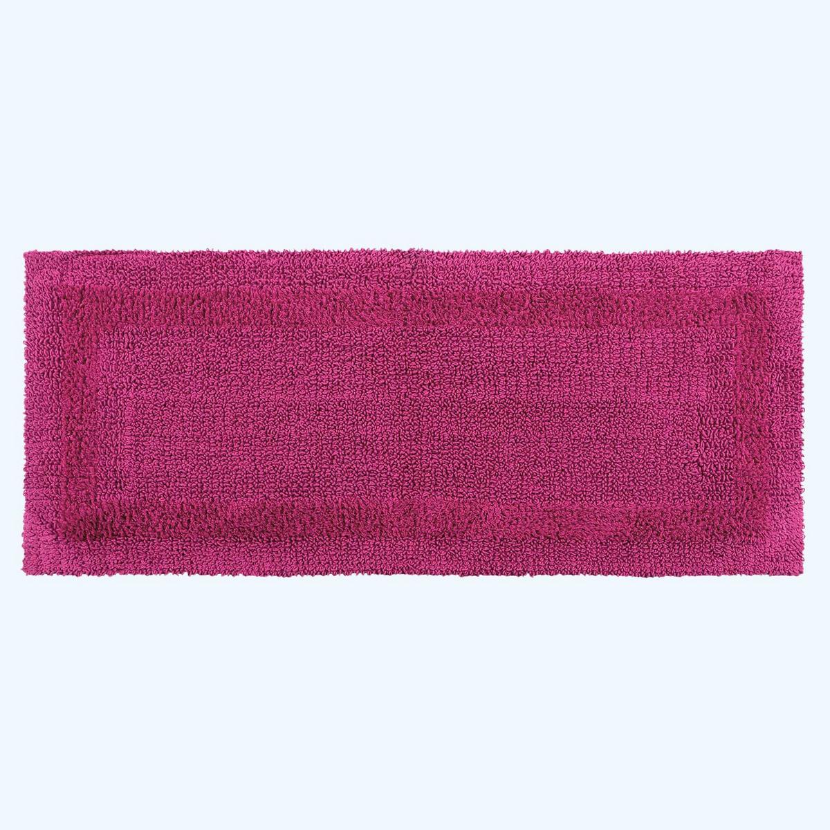 BADEMATTE 40/100 cm, 100% Baumwolle, wendbar - Magenta, Textil (40/100cm) - Homescapes