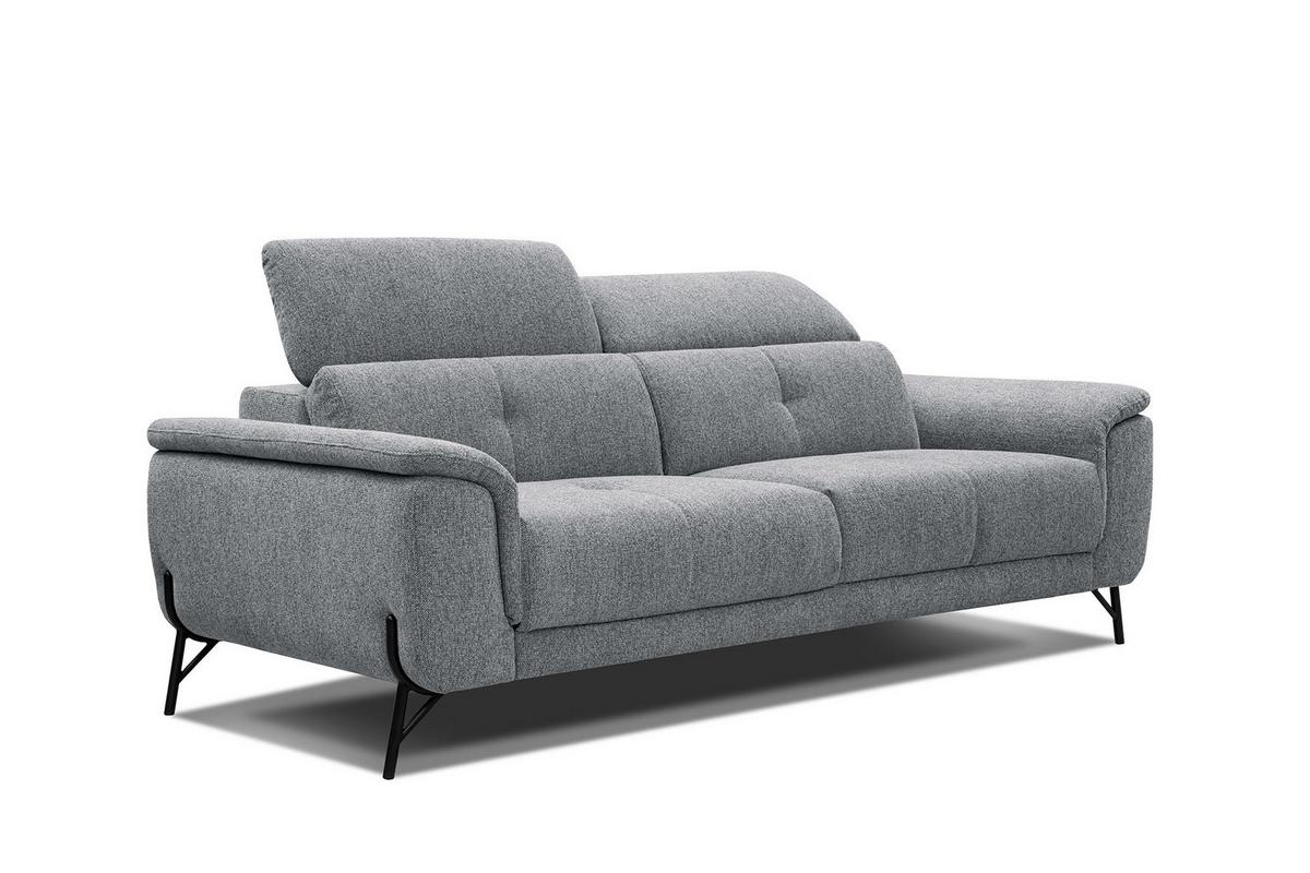 SOFA AVENA 3-Sitzer, grau - Grau, Holzwerkstoff/Textil (204/80/108cm) - Wozimo
