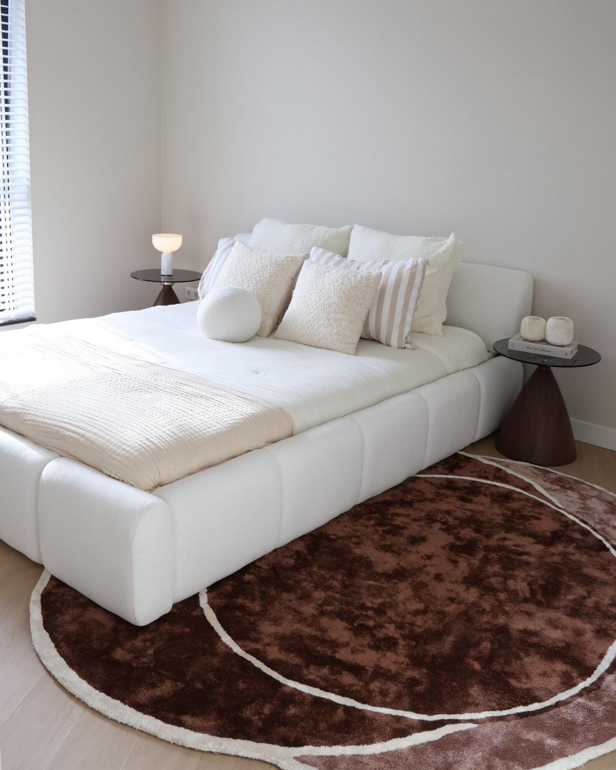 BETT mit Lattenrost 160/200 cm Stoff Cremeweiß Orville - Creme, Textil (160/200cm) - Beliani