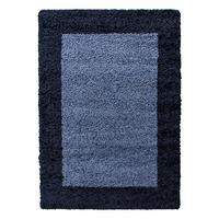 HOCHFLORTEPPICH RHEIN, mit Bordüre, Marineblau, 200 x 290 cm - Blau, Textil (290/200cm) - KADIMA DESIGN