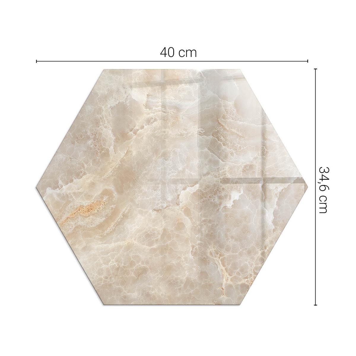 GLASPLATTE für Kamin h40 cm - Beige, Glas (40/40/0.4cm) - TULUP