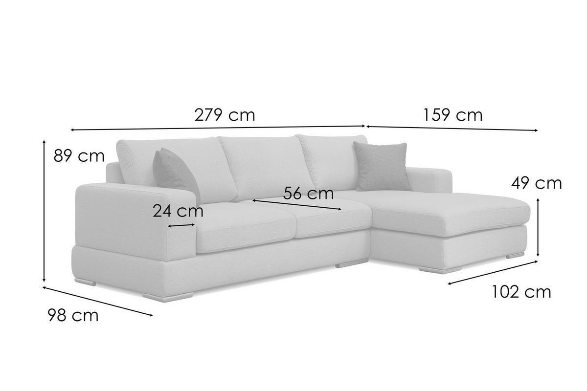 ECKSOFA OTTO 4-Sitzer, grün - Grün, Holzwerkstoff/Textil (279/159cm) - Wozimo