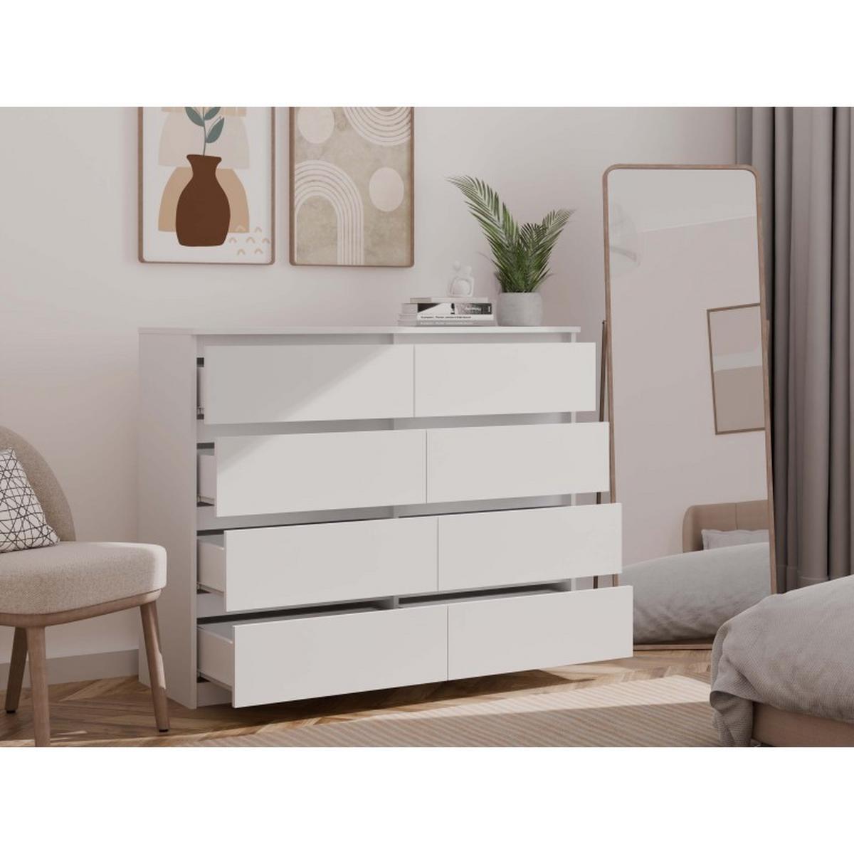 KOMMODE Weiß 120/97/40 - Weiß, Holzwerkstoff (120/97/40cm) - RAUMHIRSCH FURNITURE