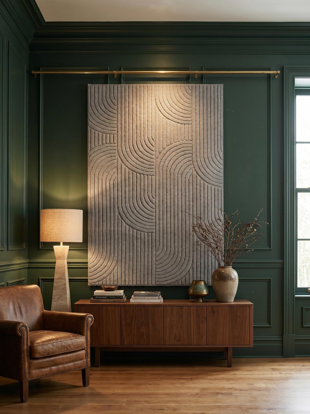 TEPPICH Flachgewebe LANGAU in Silber, mit geometrischen Bögen, 60 x 110 cm - Silberfarben, Textil (110/60cm) - KADIMA DESIGN