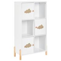 REGAL 111 cm Weiß Cloudy - Weiß/Braun, Holzwerkstoff (60/111/30cm) - Beliani