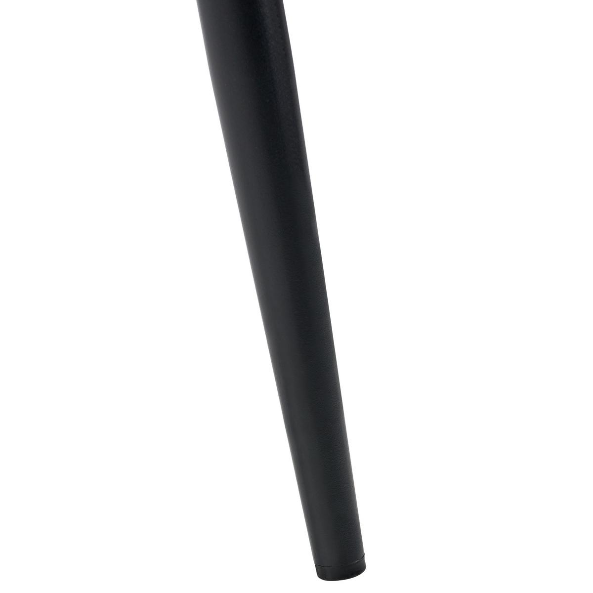 ESSZIMMERSTUHL 4er-Set Cremeweiß Kirby - Schwarz/Weiß, Textil (47/91/49cm) - Beliani