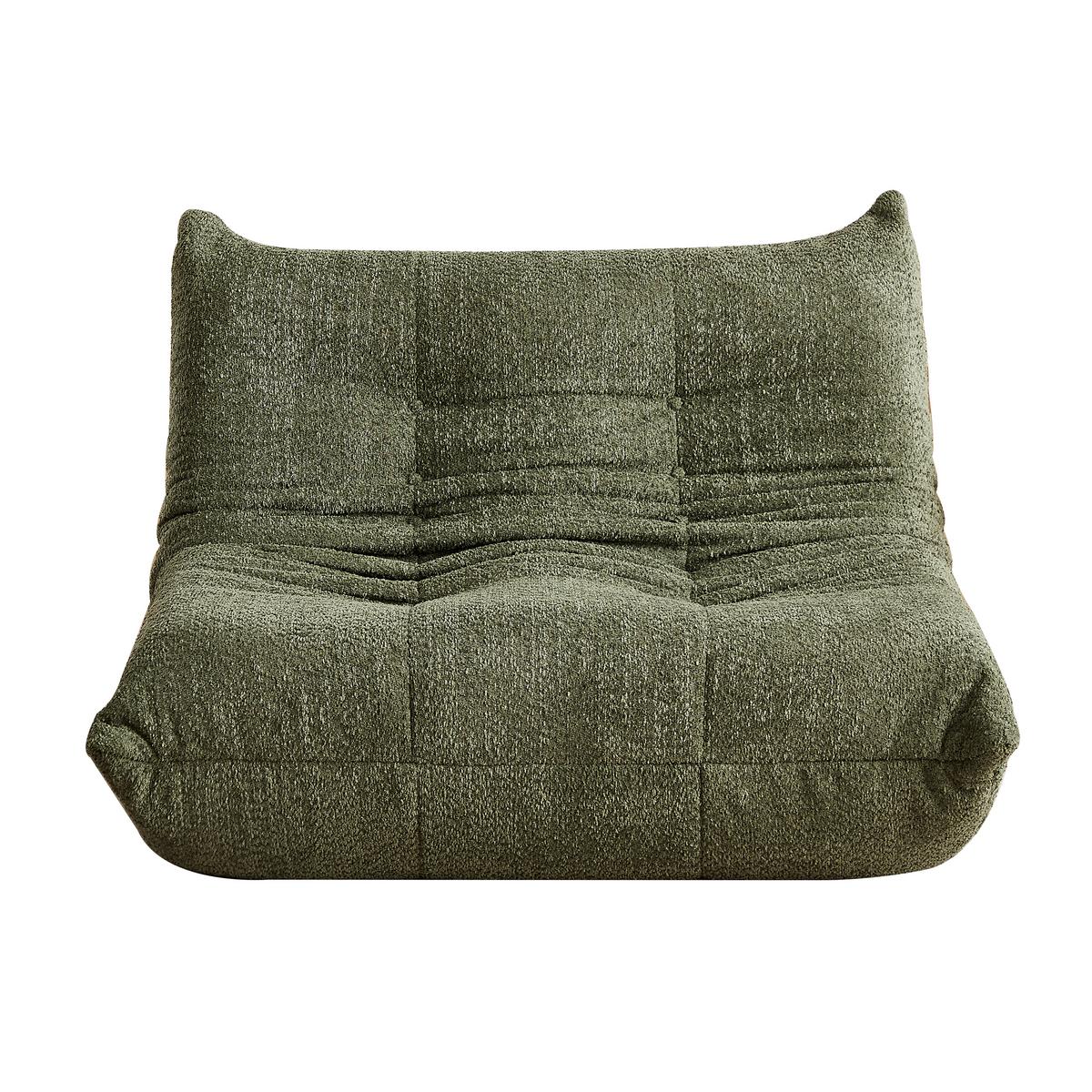 SITZSACK 2-Sitzer Ergonomischer aus Chenille & Memory-Schaum, Montagefrei - Grün, Textil (127/83/99cm) - Urban Meuble