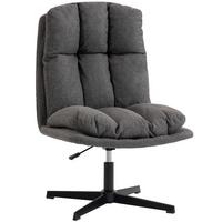 SESSEL höhenverstellbar aus Polyester Dunkelgrau - Dunkelgrau/Schwarz, Textil/Metall (63/102/75cm) - HOMCOM