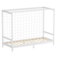 KINDERBETT Fußballtor 90x200 cm Weiß - Weiß, Holz (90/200cm) - ML-DESIGN