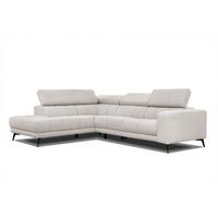 ECKSOFA MORELLO 5-Sitzer, creme - Creme/Schwarz, Holzwerkstoff/Textil (158/269cm) - Wozimo
