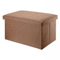 SITZBANK Faltbar in Leinen Optik 78/38/38 cm (Braun) - Braun, Textil (78/38/38cm) - Intirilife