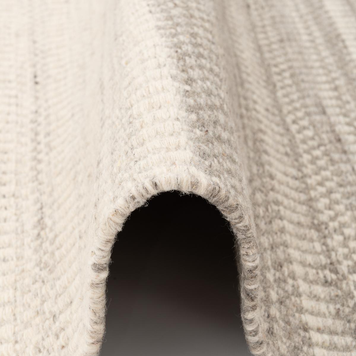 NATUR TEPPICH WOLLE SKANDI STRIPES - Grau, Textil (70/240cm) - Pergamon