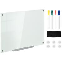 WHITEBOARD Magnetisch Magnettafel mit 4 Markern 10 Magnet abwischbar 90 x 60 cm - Weiß, Kunststoff (60/0.4/90cm) - Vinsetto