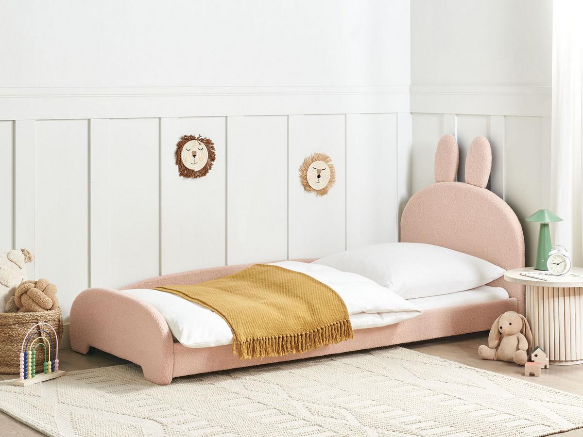 KINDERBETT 90x200 cm Beige Perros - Beige, Textil (90/200cm) - Beliani