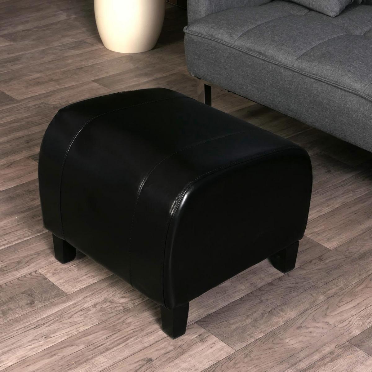 SITZHOCKER Braun - Braun, Leder (45/37/47cm) - MCW